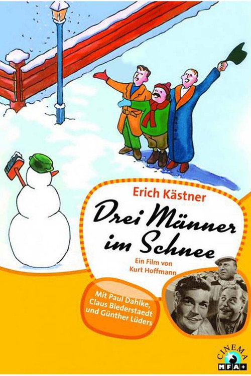 Poster: Drei Männer im Schnee